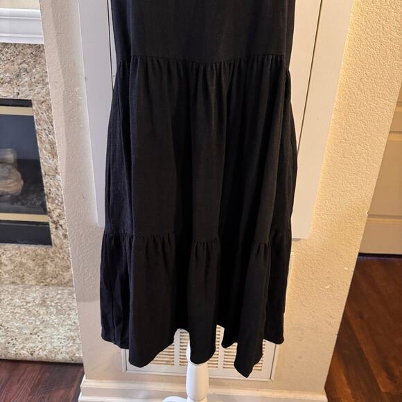 NWT Tuckernuck Stillwater The Label Linen Blend Tiered Shoulder Tie Mini Dress M - Picture 4 of 7